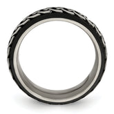 Edward Mirell Black Ti & Titanium Casted 9mm Band